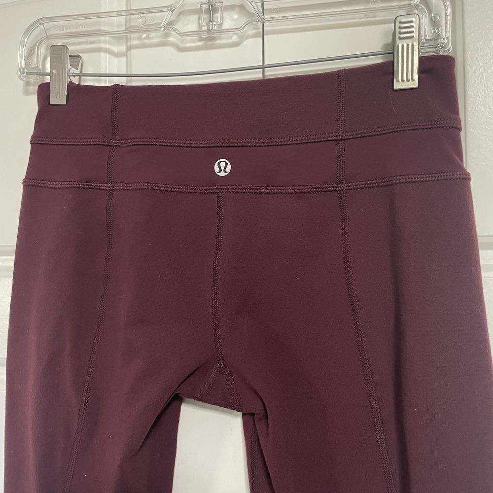 Lululemon Align Leggings Burgundy High Rise‎ Full Length Athleisure Women Size 4 - Picture 3 of 10